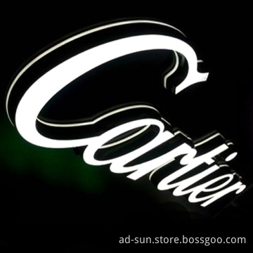 Acrylic LED Letters with Acrylic Body